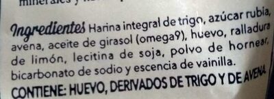 Integralia galletitas integrales de avena y limon