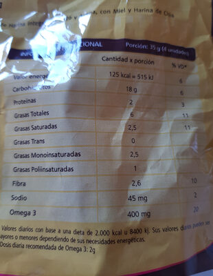 Nutresan aritos de miel y harina de chia