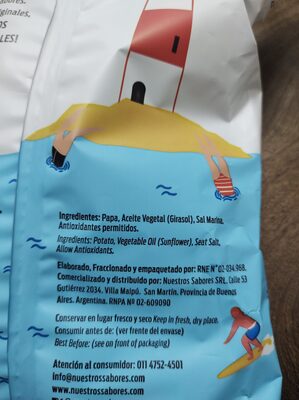 Nuestros sabores chips papas rusticas