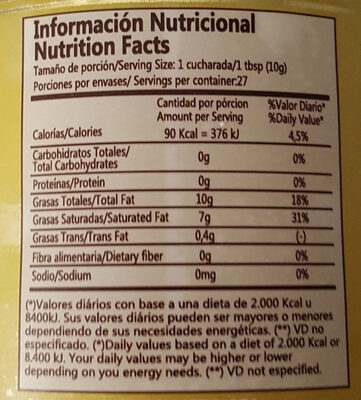Doña Magdalena manteca clarificada ghee libre de gluten 270g