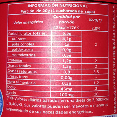 Doña Magdalena dulce de leche con splenda