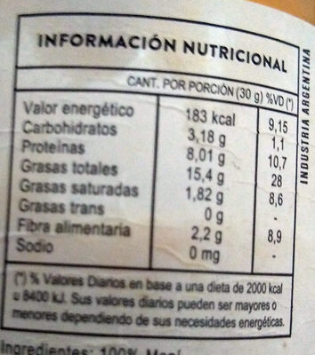 Ninas mantequilla de maní natural sin TACC 380g
