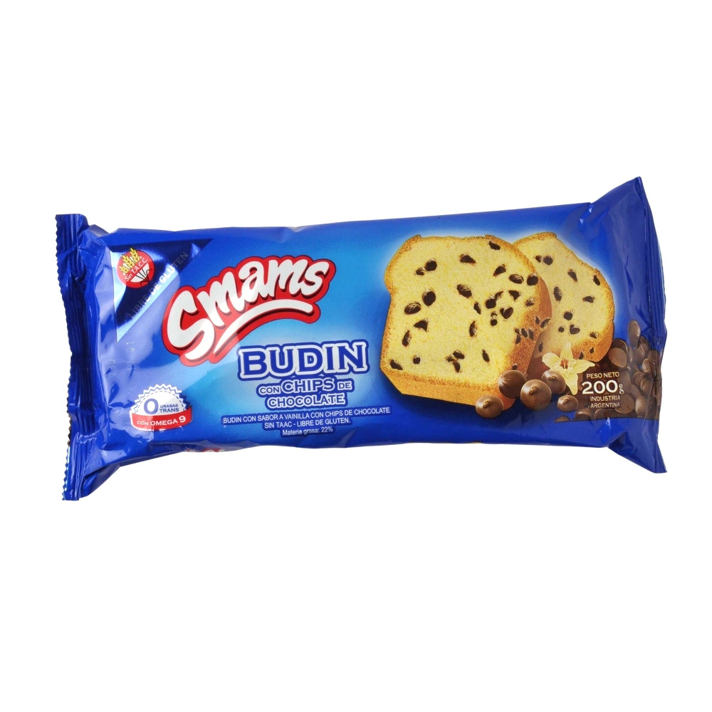 Smams budín con chips de chocolate