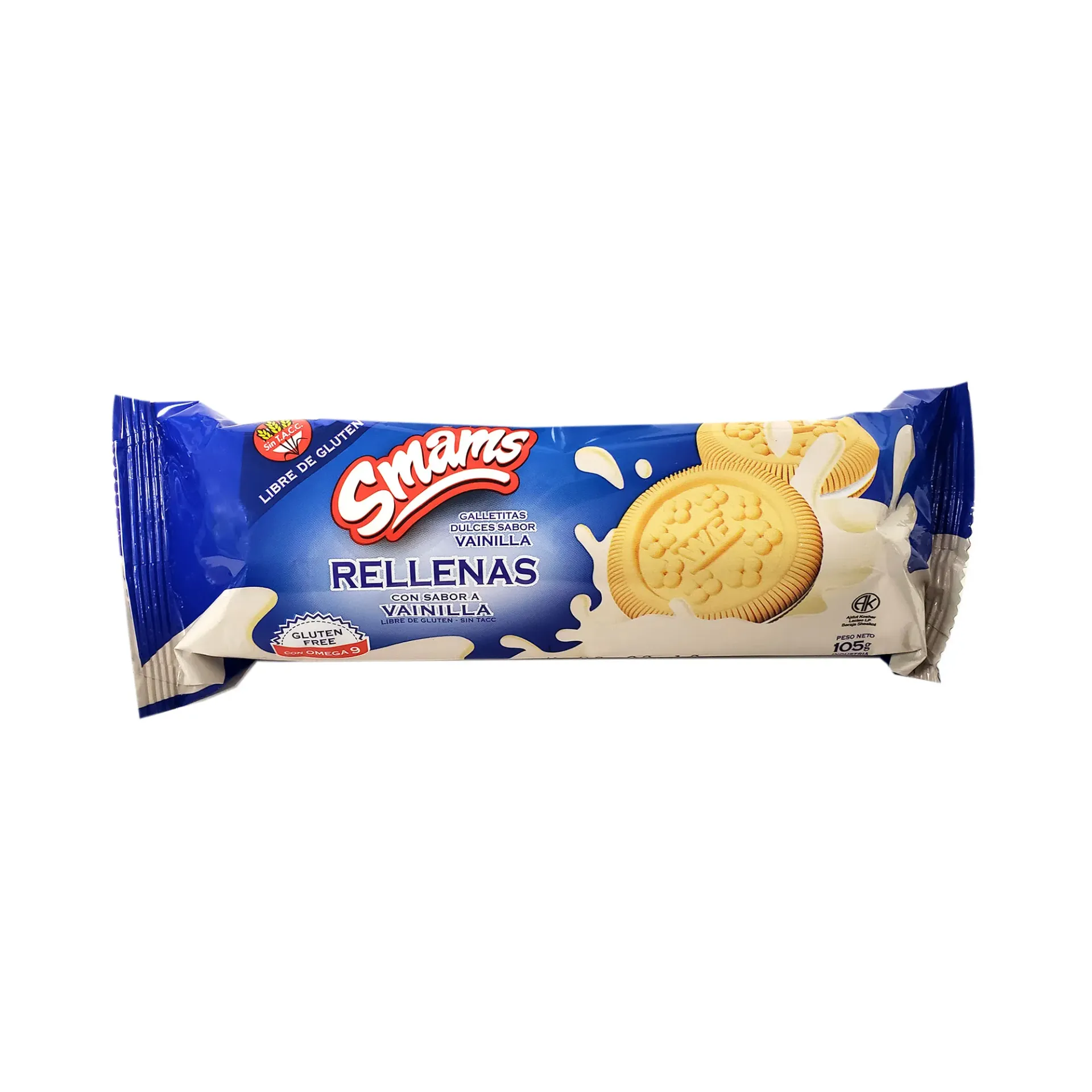 Smams galletitas rellenas vainilla 105g