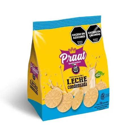 Praat galletitas dulces sabor leche condensada