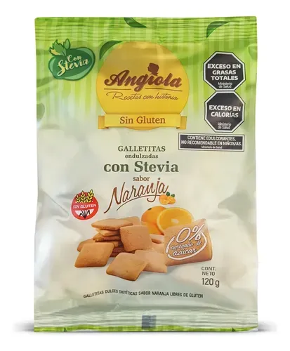Angiola galletitas con Stevia sabor naranja