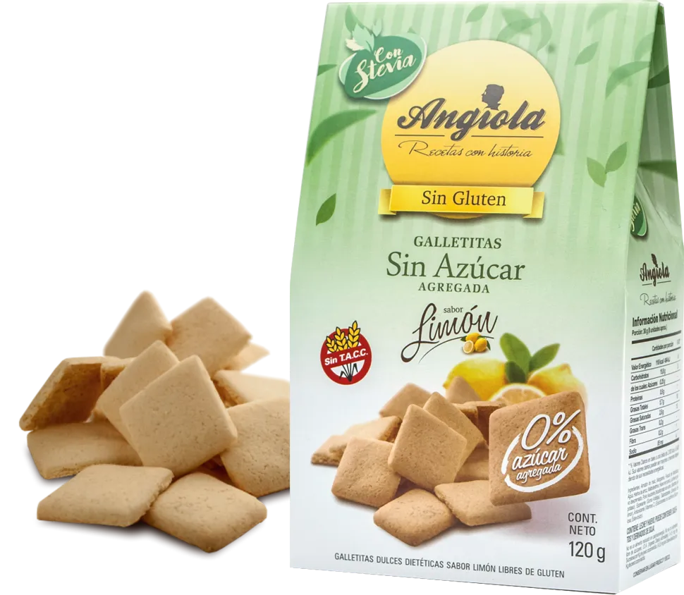 Angiola galletitas con Stevia sabor limon