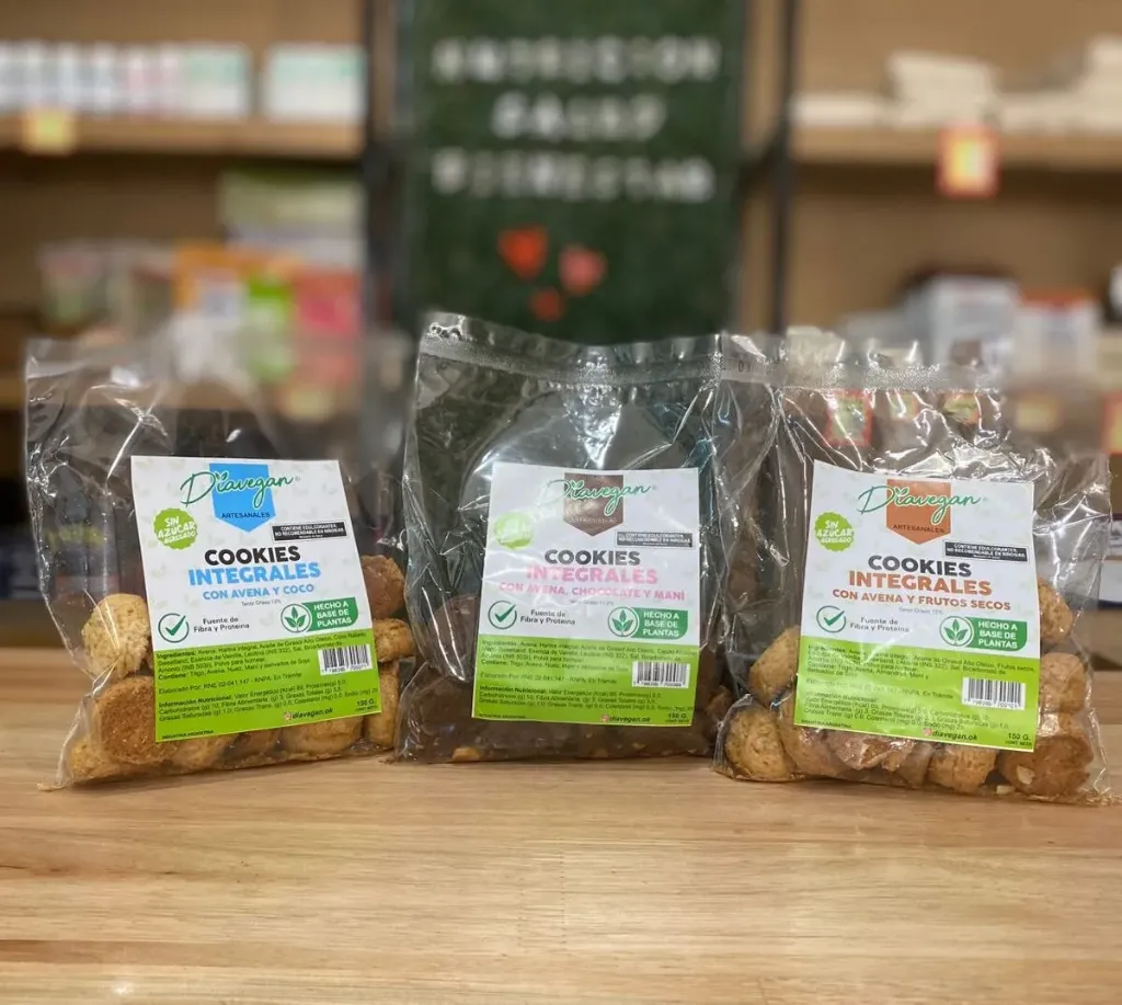 Diavegan cookies integrales de avena y coco