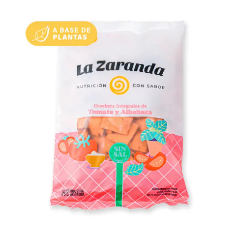 La Zaranda crackers integrales de tomate y albahaca