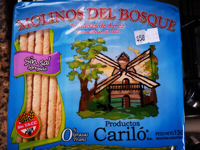 Molinos del Bosque tostadas de arroz sin sal