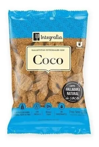 Integralia galletitas integrales de coco