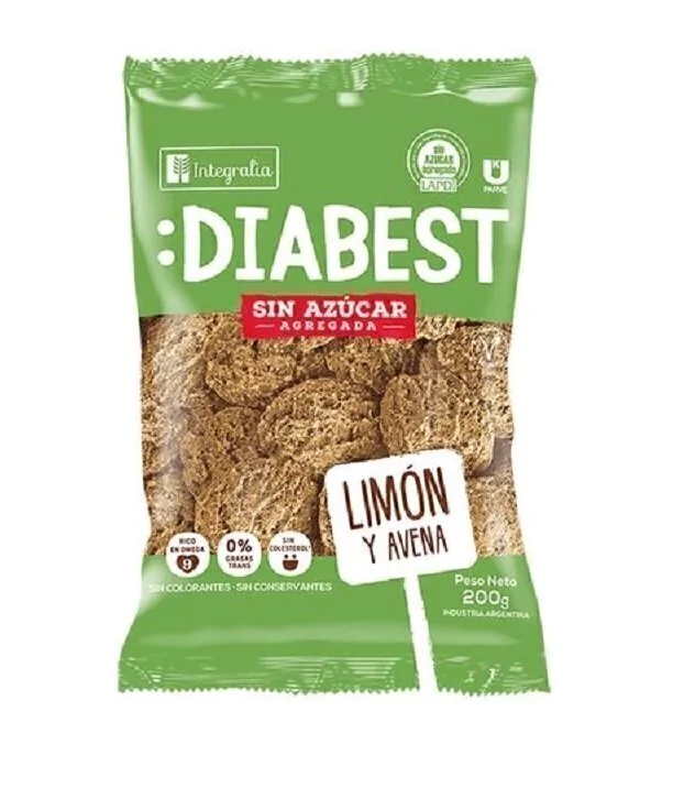 Integralia Diabest galletitas dietéticas de limón y avena