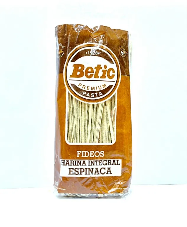Betic pasta dietética harina integral espinaca