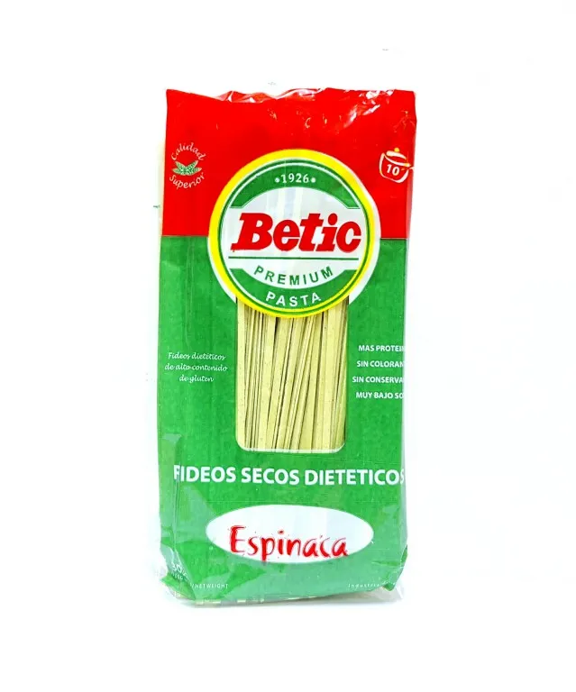 Betic tallarines dietéticos espinaca