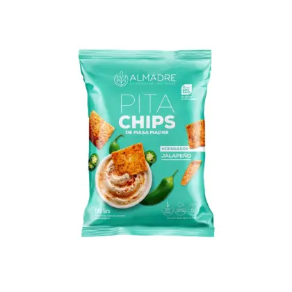 Almadre Pitachips de masa madre sabor jalapeño