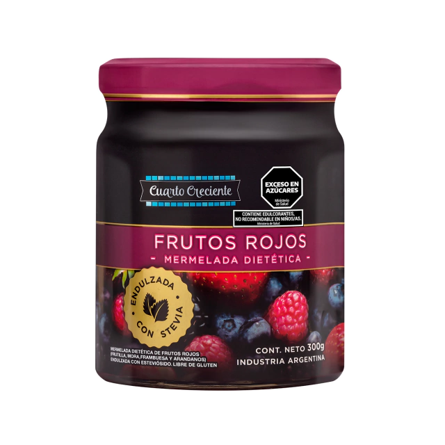 Cuarto Creciente mermelada dietética de frutos rojos