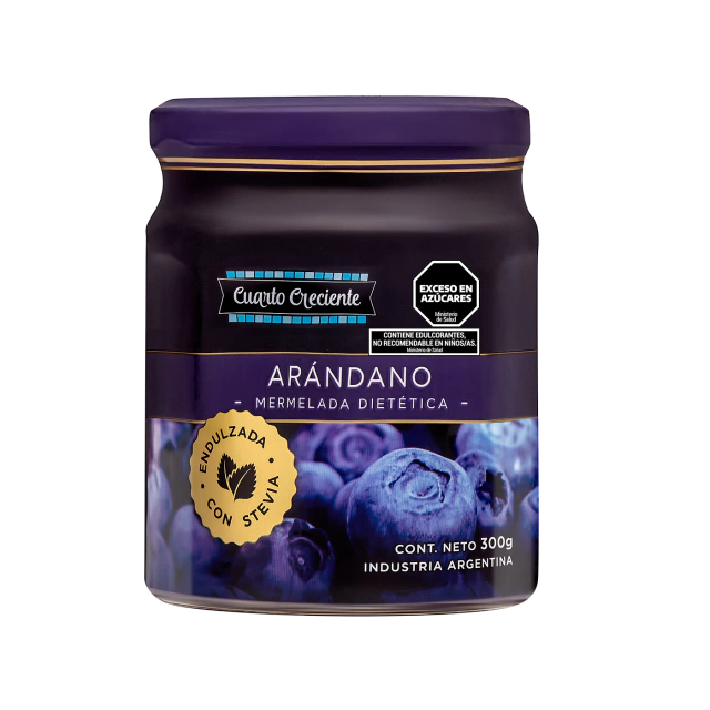 Cuarto Creciente mermelada dietética de arándano