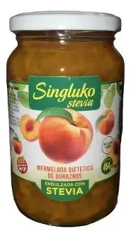 Singluko mermelada dietética con Stevia de frutilla libre de gluten