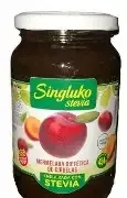 Singluko mermelada dietética con Stevia de durazno libre de gluten
