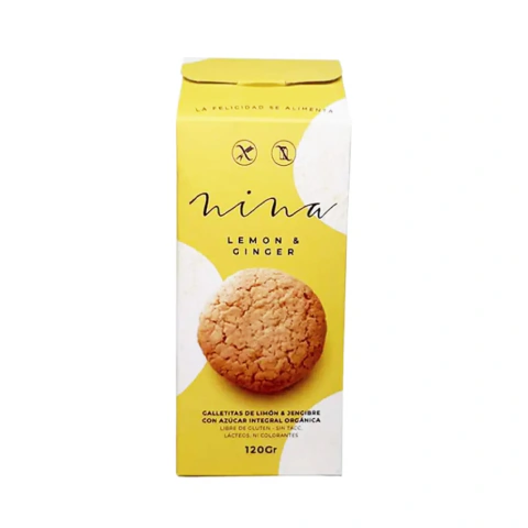 Nina galletitas dietéticas de limón y jengibre