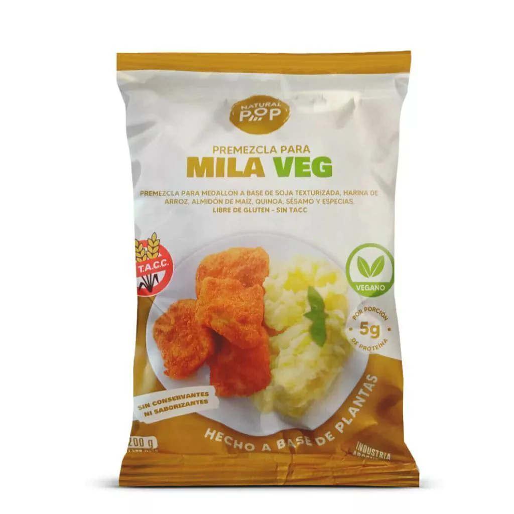 Natural Pop premezcla para milanesa vegana sin tacc