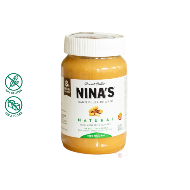 Ninas mantequilla de maní natural sin TACC 380g