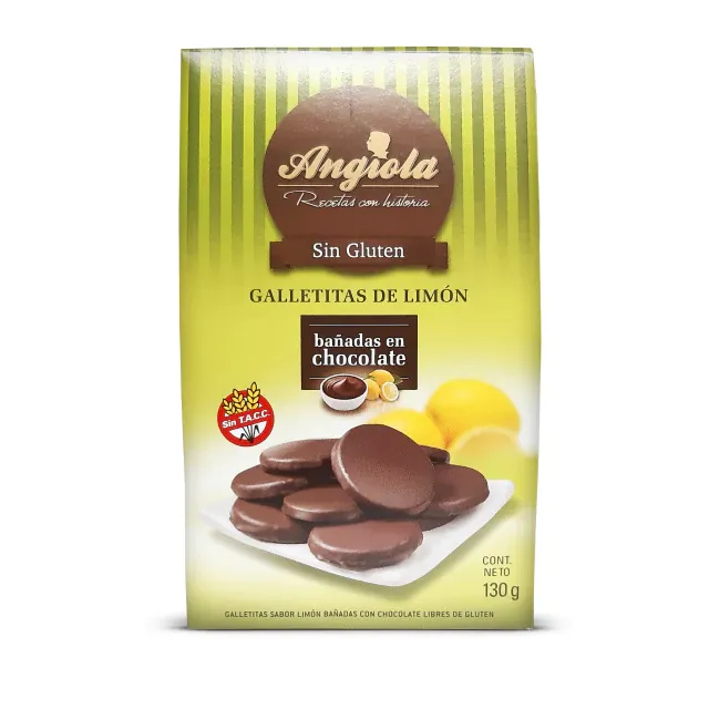 Angiola galletitas de limón bañadas en chocolate