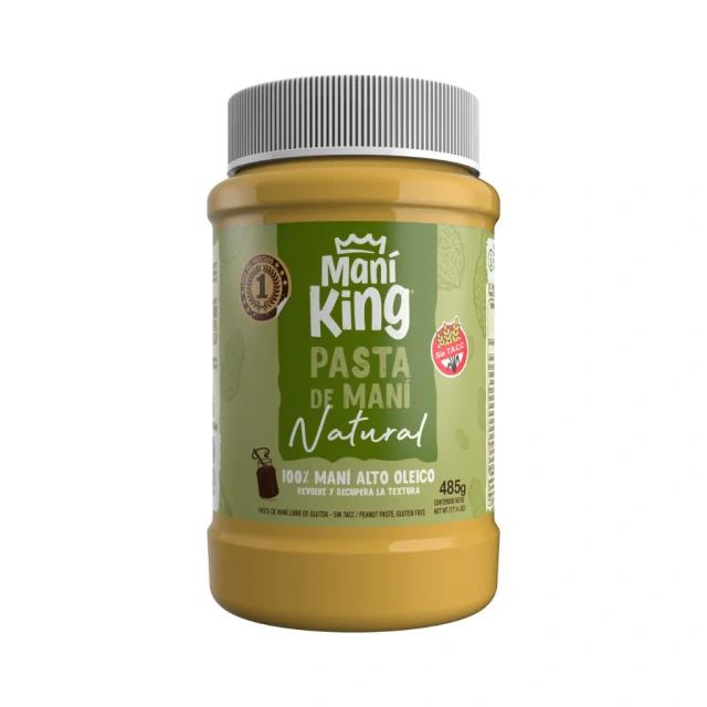 Maní king manteca de maní natural sin gluten 485g