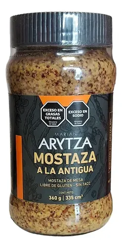 Arytza mostaza a la antigua 360g sin tacc