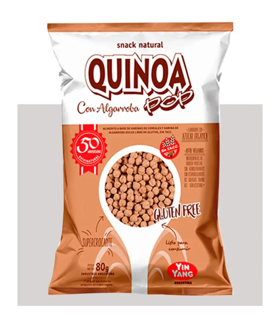 YingYang quinoa pop inflada con algarroba 80g