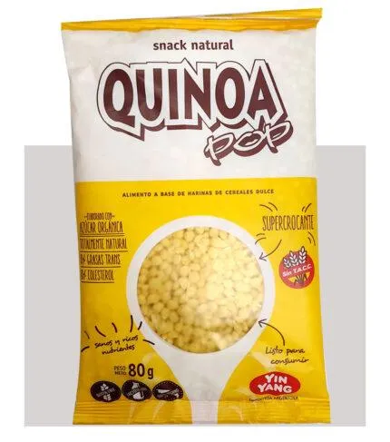 YingYang quinoa pop inflada sin azucar a sin gluten 80g