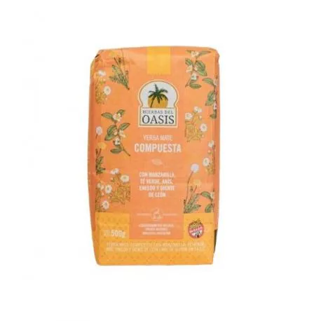 Oasis yerba mate detox (Manzanilla, té verde, anís, eneldo y diente de león) sin TACC 500g