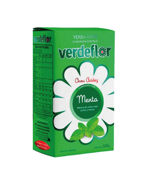 Verde Flor yerba mate con menta sin TACC 500g