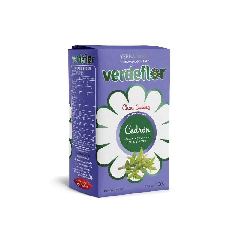 Verde Flor yerba mate con cedron sin TACC 500g