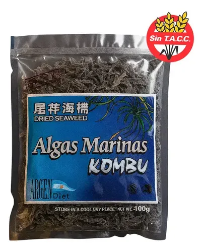 Argendiet algas kombu tiras 100g