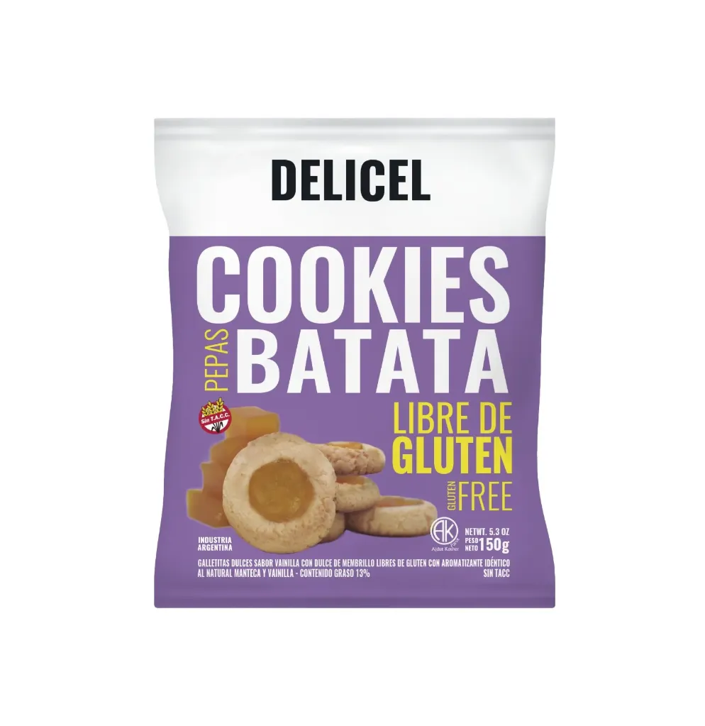 Delicel cookies pepas batata