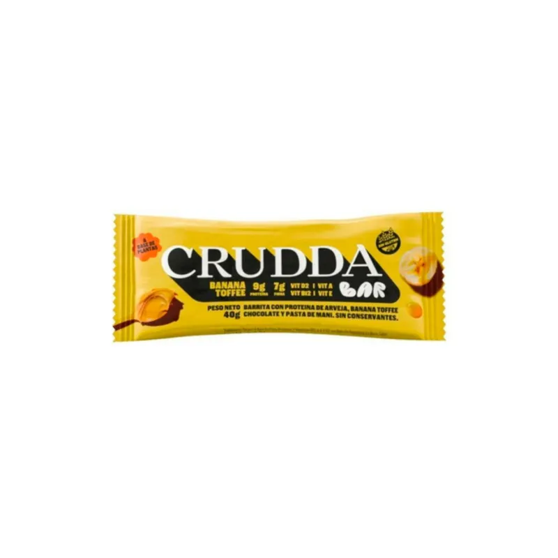 Crudda barra proteica banana tofee sin TACC