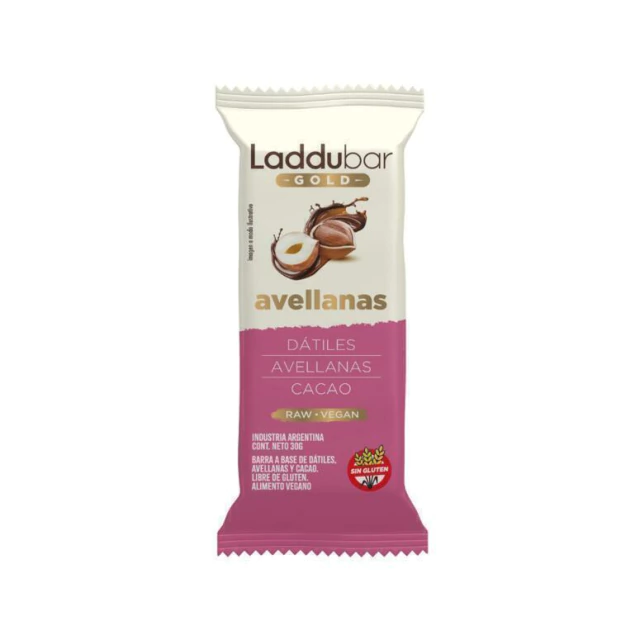 Laddubar barra vegana de avellanas sin tacc