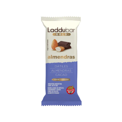 Laddubar barra vegana de almendras sin tacc