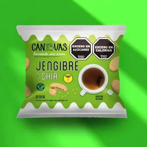 Canvas galletitas veganas de jengibre y chia