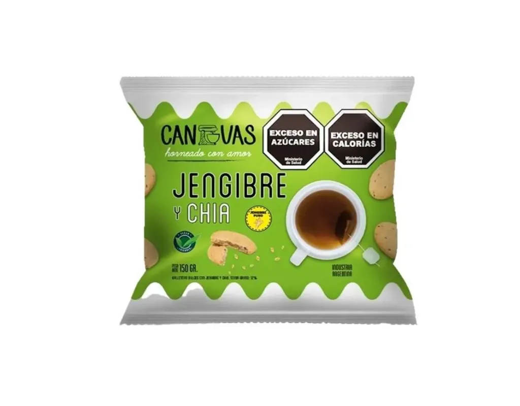 Canvas galletitas veganas de jengibre y chia