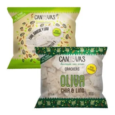 Canvas galletitas veganas de chía, girasol y lino