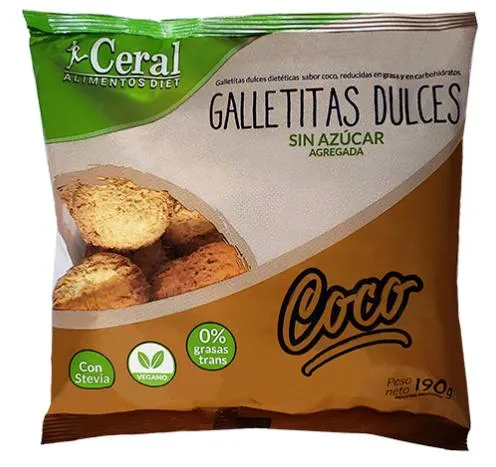 Ceral Galletitas sin azúcar de coco x380g
