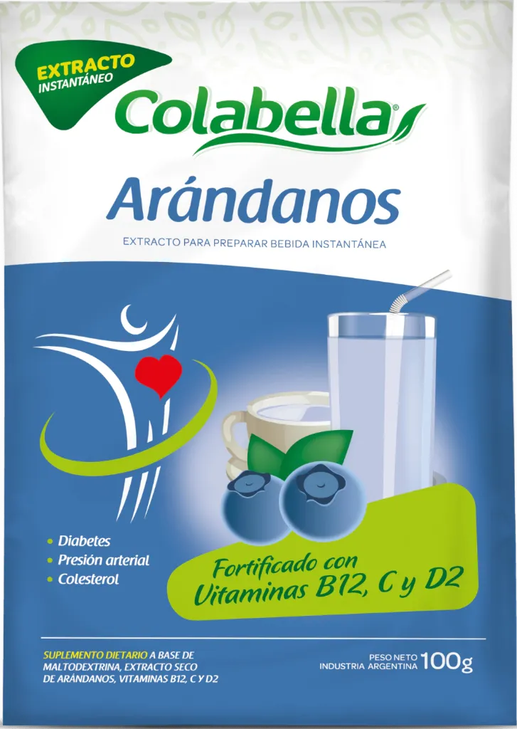 Colabella suplemento bebida extracto de arándanos