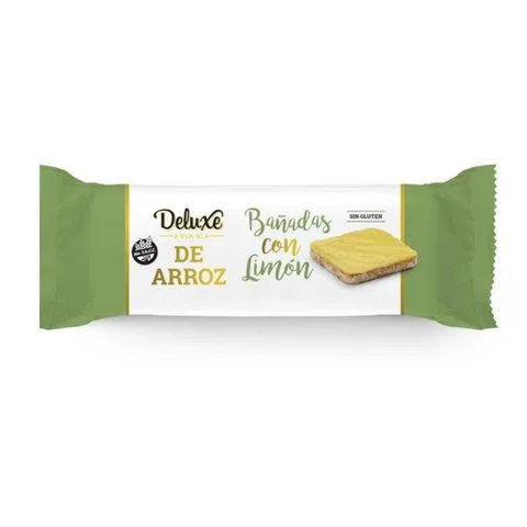 Deluxe galleta de arroz bañadas sabor limon sin tacc