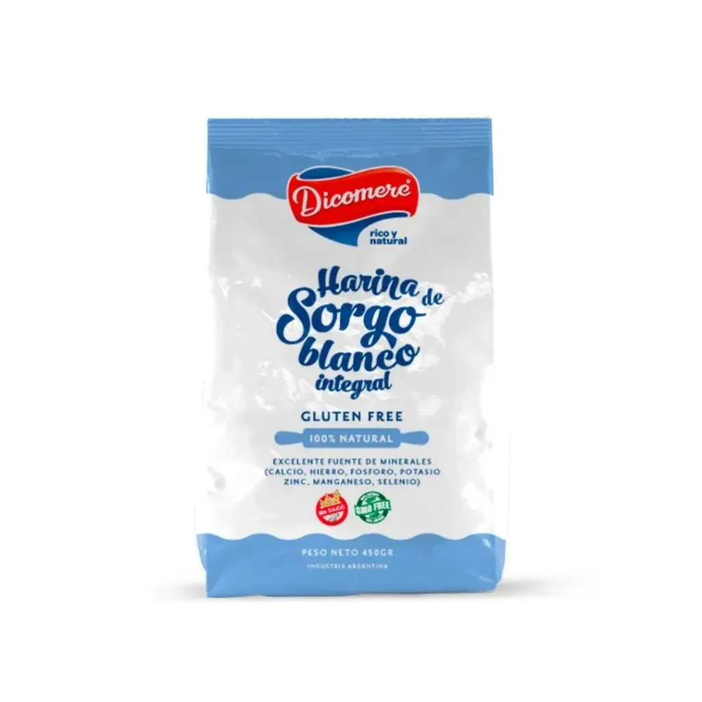 Dicomere harina de sorgo blanco integral libre de gluten 450g