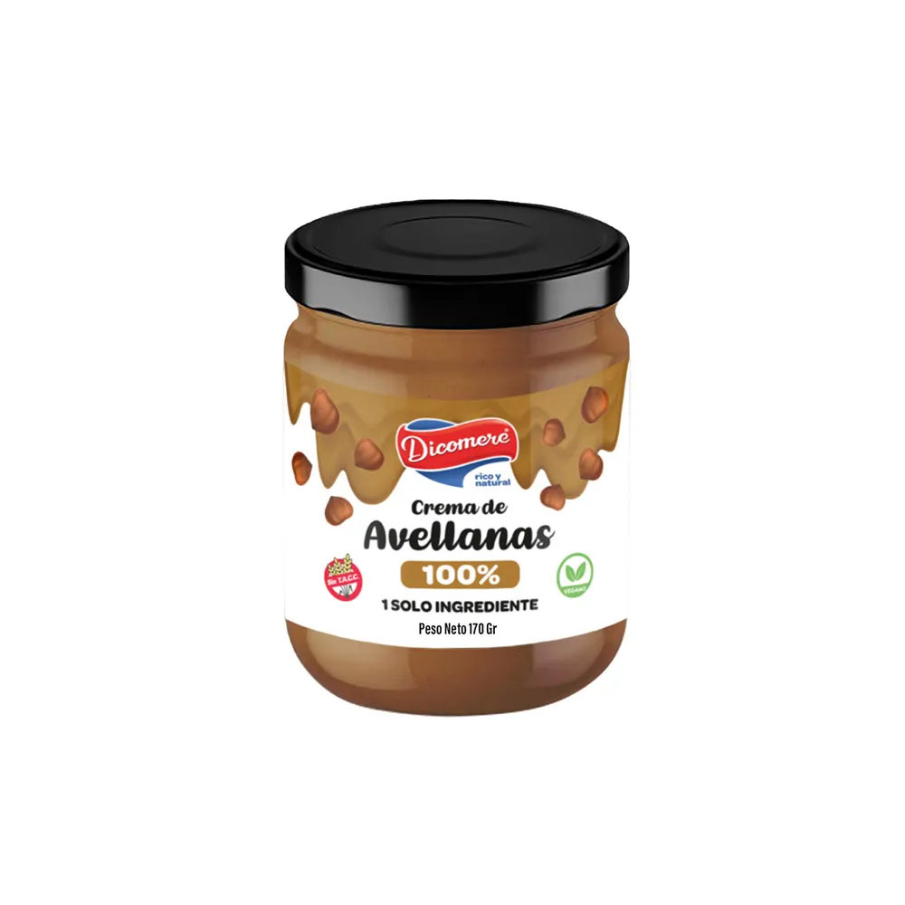 Dicomere pasta de avellanas 170g sin gluten