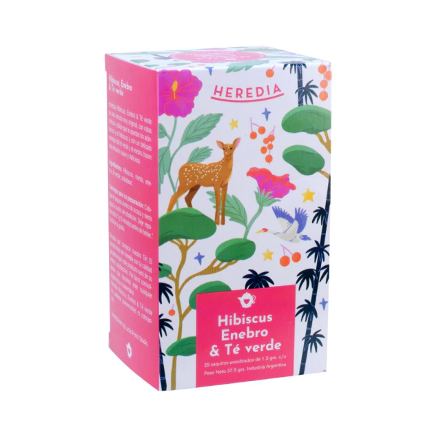 Heredia té hibiscus enebro y té verde