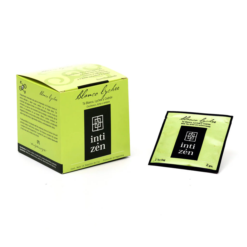 Intizen té blanco lychee 15 saquitos