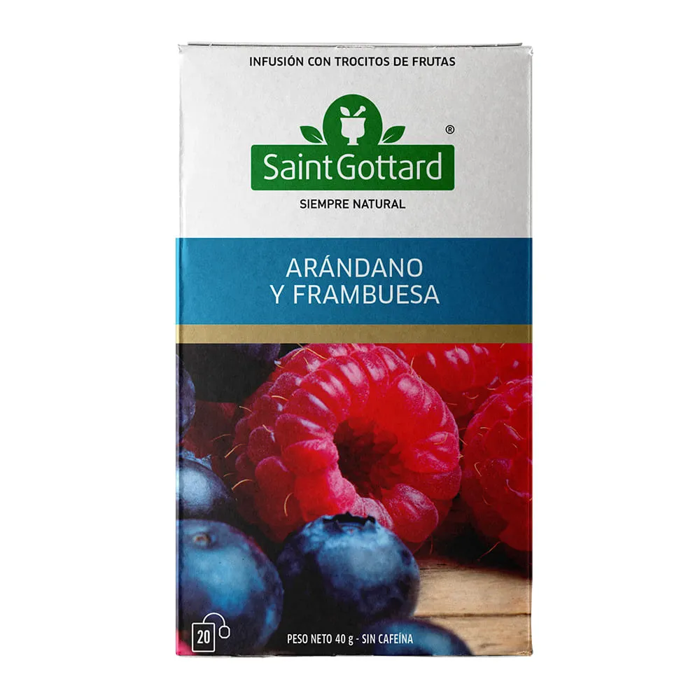 Saint Gottard té arandano y frambuesa x20 saquitos